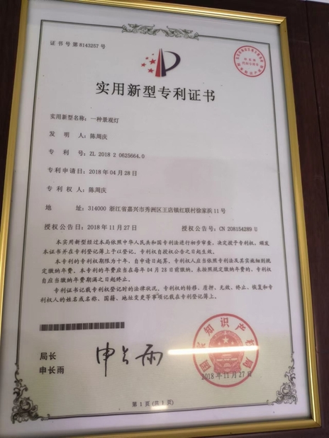 Chiny Zhejiang Coursertech Optoelectronics Co.,Ltd Certyfikaty