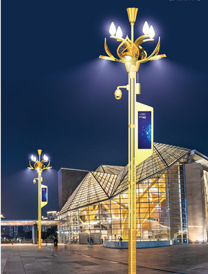 Ip65 Waterproof smart pole with LED Street Light 200W 150w 100w Led Street Light With Pole